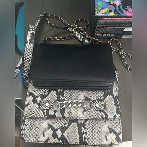 Bebe Black and ALDO Snake Print Women's Crossbody Bag